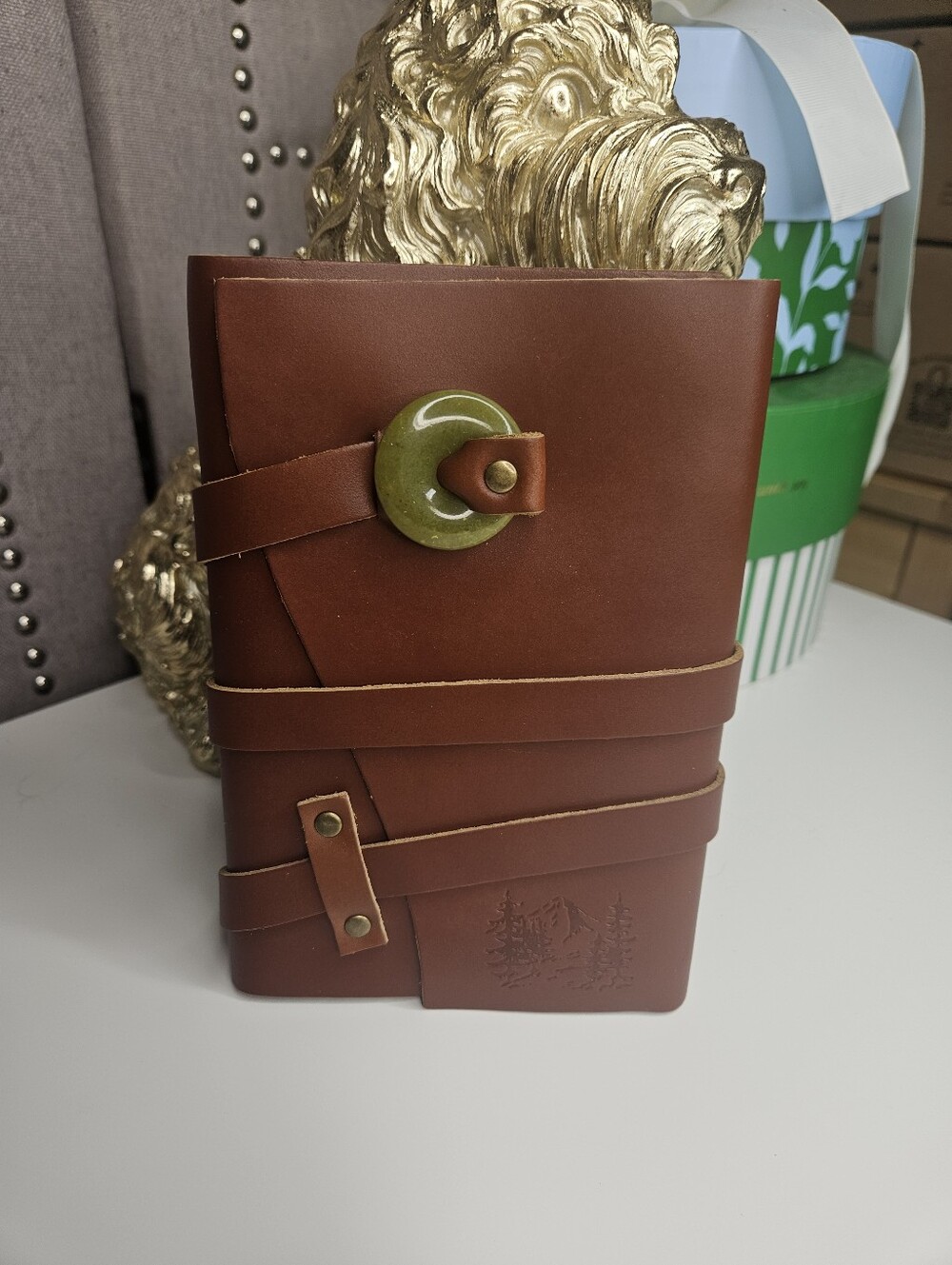 Portland Leather Goods 10th Anniversary Edition Wrap Journal Madrona Brown